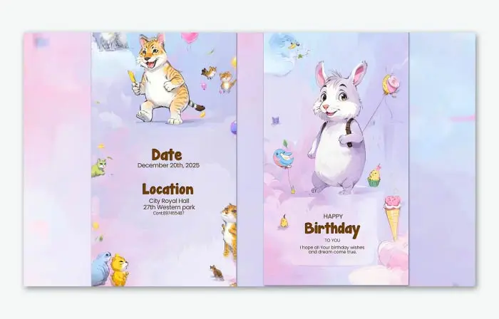 Stunning 2D Birthday Party Invitation Card Instagram Story